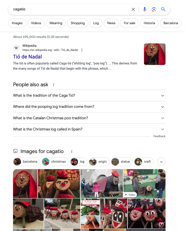 caga tio serps etats-unis