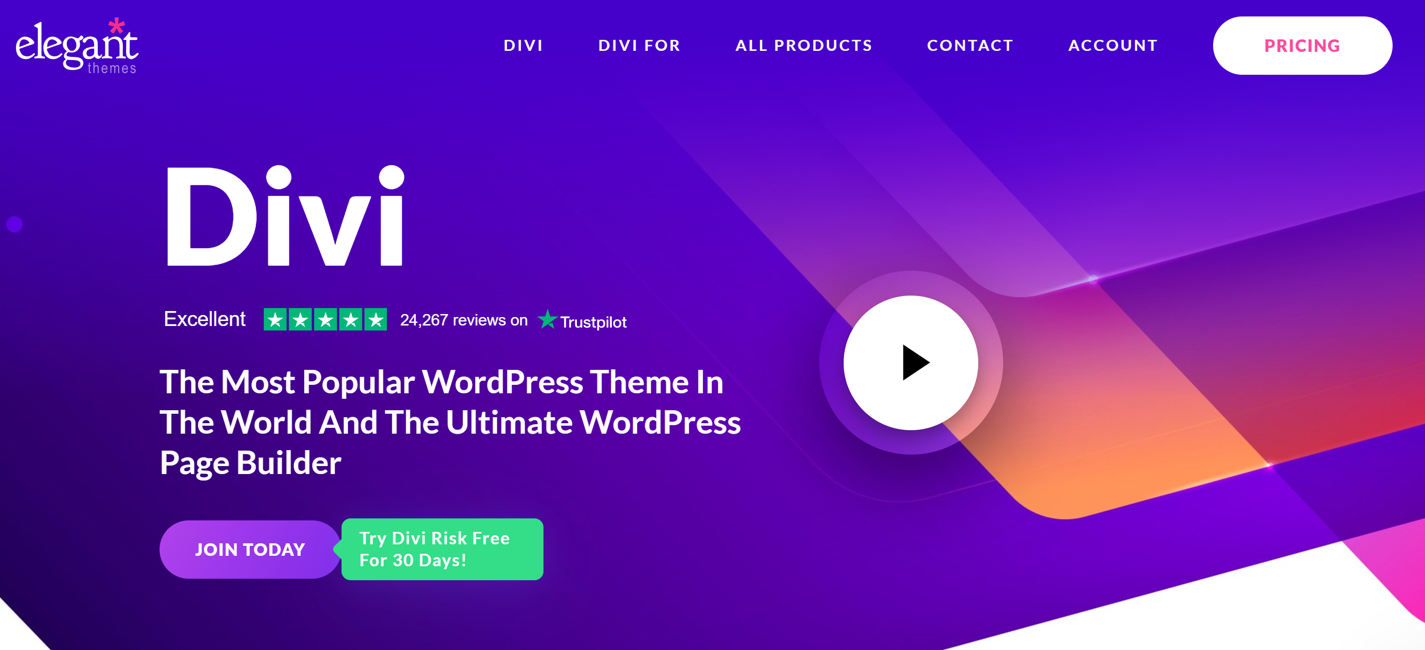 Capture d'écran de https://www.elegantthemes.com/